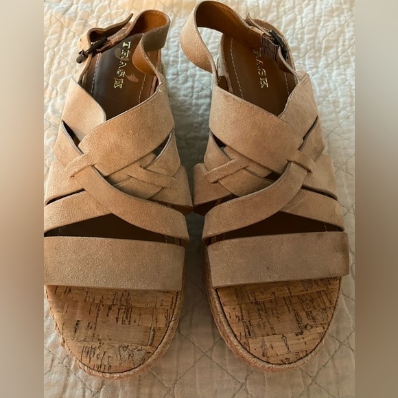 Trask espadrille sandals, size 11. Leather suede. Tan or light brown color. - Picture 5 of 9